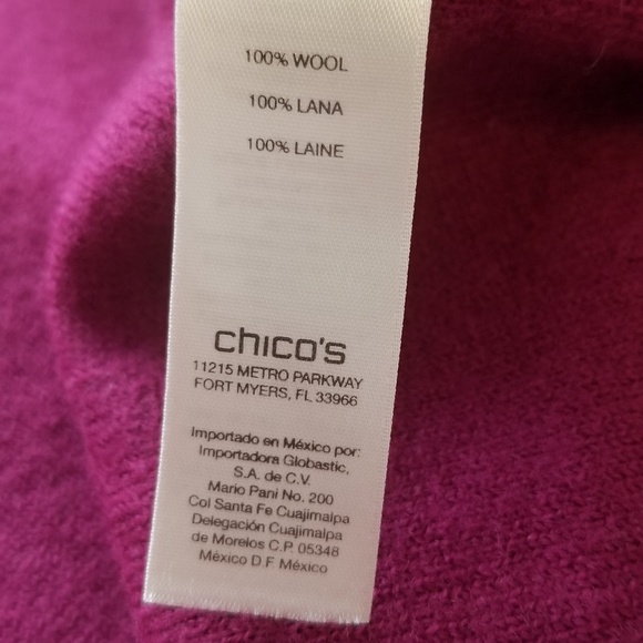 Chico's Wool Wrap Sweater Purple Size 2 EUC - Picture 4 of 7